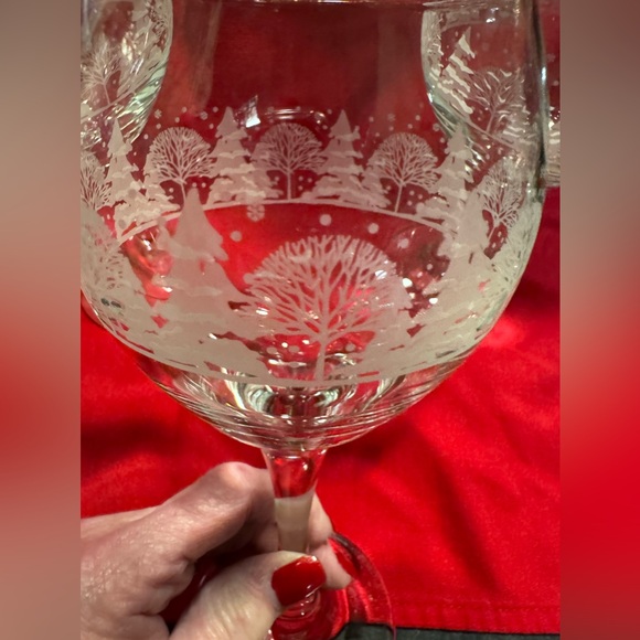 Vintage Libbey Arby’s etched Winter wonderland glasses-set of 5 - Picture 4 of 8